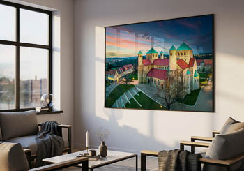 Wall Art | Michaeliskirche in Hildesheim during sunset