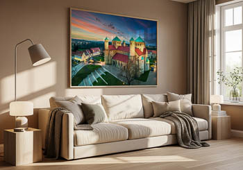 Wall Art | Michaeliskirche in Hildesheim during sunset