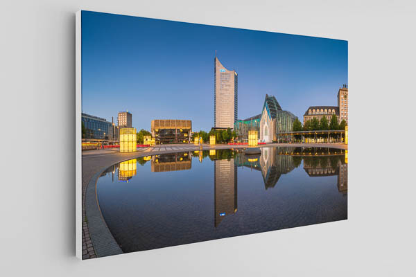 Leinwand | Augustusplatz in Leipzig bei Nacht