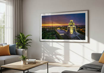 Völkerschlachtdenkmal in Leipzig at night | Wall Art mockup