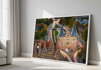 Wall Art | Holstentor in Lübeck at night