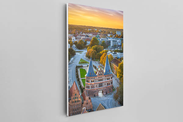 Canvas | Holstentor in Lübeck during autumn sunset