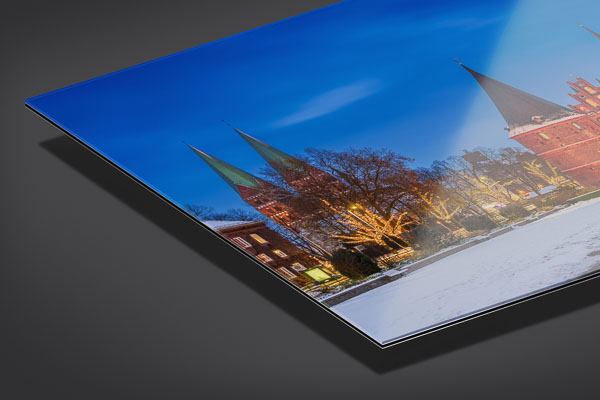 Acrylic Glass | Winter view of Holstentor in Lübeck