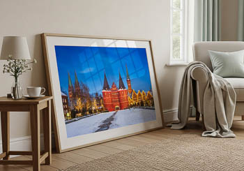 Wall Art | Winter view of Holstentor in Lübeck