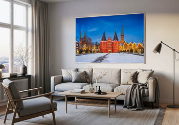 Wall Art | Winter view of Holstentor in Lübeck