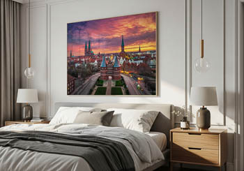 Wall Art | Sunrise at the Holstentor in Lübeck