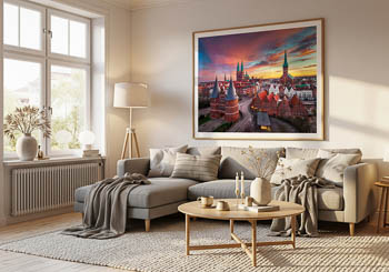 Wall Art | Sunrise at the Holstentor in Lübeck