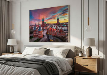 Wall Art | Sunrise at the Holstentor in Lübeck
