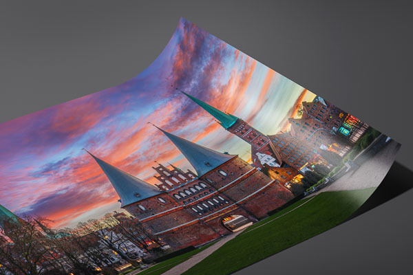 Fine Art Print | Sunrise at the Holstentor in Lübeck