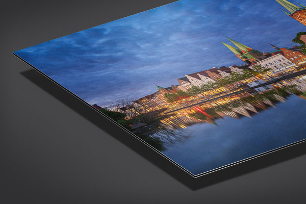 Metal Print | Old town of Lübeck at night