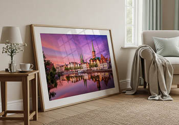 Wandbild | Sonnenuntergang in Lübeck