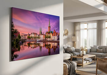 Wandbild | Sonnenuntergang in Lübeck