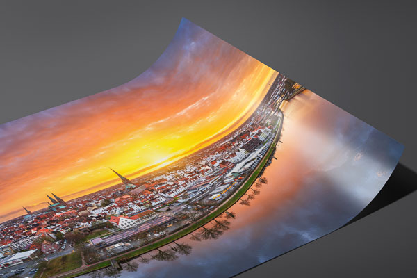 Fine Art Print | Seven church towers of Lübeck