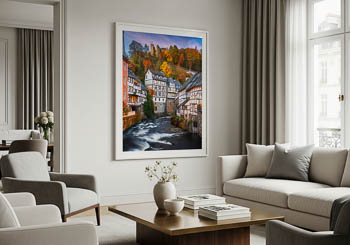 Wandbild | Monschau im Herbst