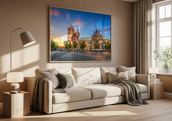 Wandbild | Dom von Münster bei Sonnenuntergang