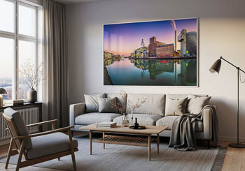 Wall Art | Stadthafen in Münster at sunset