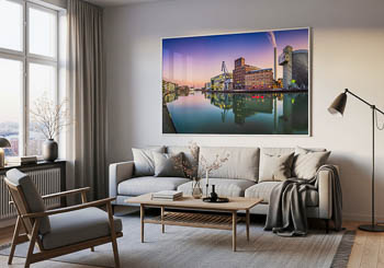 Wall Art | Stadthafen in Münster at sunset