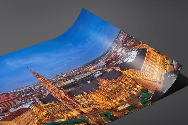 Kunstdruck / Poster | Marienplatz in München bei Nacht