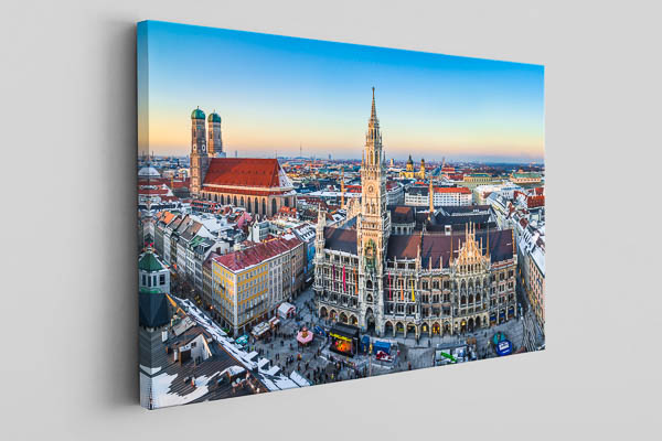 Canvas | Panorama of Marienplatz in Munich