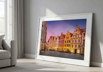Wandbild | Giebelhäuser am Marktplatz in Osnabrück
