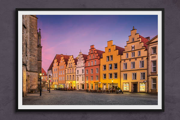 Poster / Kunstdruck | Giebelhäuser am Marktplatz in Osnabrück