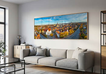 Wandbild | Panorama der Altstadt von Osnabrück