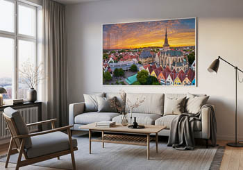 Aerial view of Osnabrück old town | Wall Art mockup