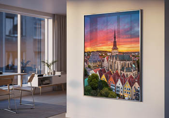 Aerial view of Osnabrück old town | Wall Art mockup