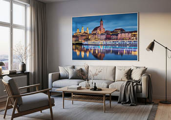 Wall Art | Old Town of Passau at night