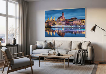 Wandbild | Altstadt von Passau bei Nacht