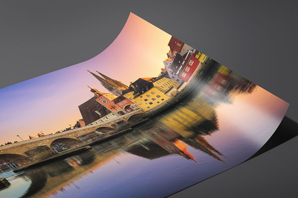Kunstdruck / Poster | Sonnenuntergang in Regensburg