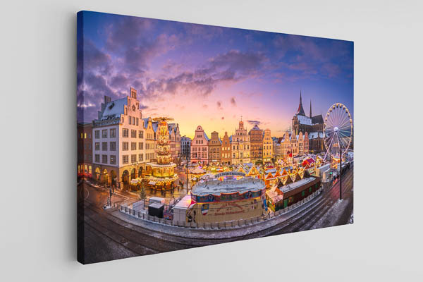 Canvas - Christmas market in Rostock