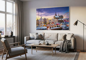 Wandbild | Weihnachtsmarkt in Rostock