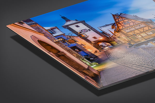 Acrylic Glass | Rothenburg ob der Tauber on a winter night