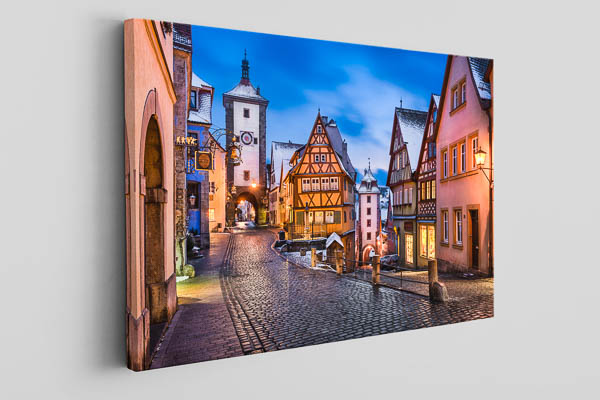Canvas | Rothenburg ob der Tauber on a winter night