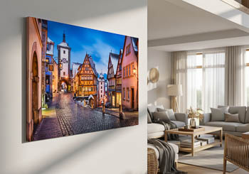 Wall Art | Rothenburg ob der Tauber on a winter night