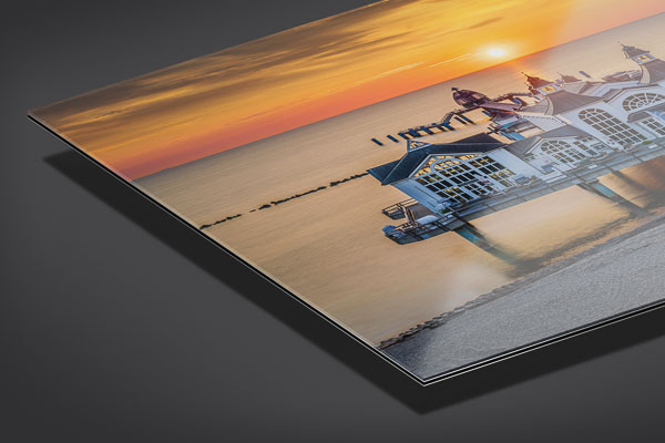 Acrylglas | Sonnenaufgang an der Seebrücke Sellin