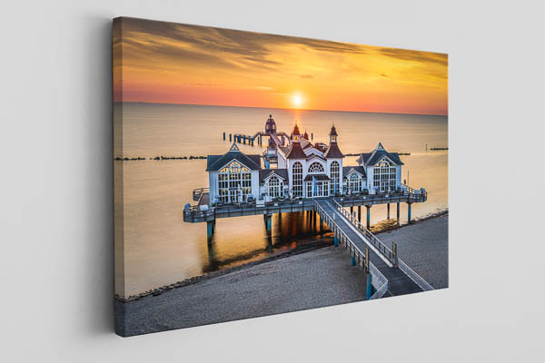 Leinwand | Sonnenaufgang an der Seebrücke Sellin