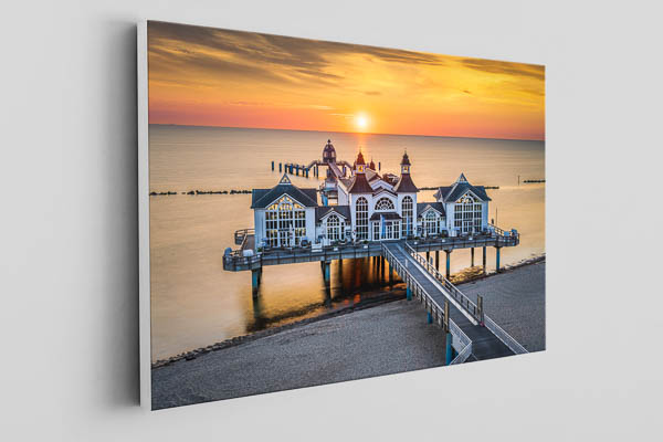 Leinwand | Sonnenaufgang an der Seebrücke Sellin