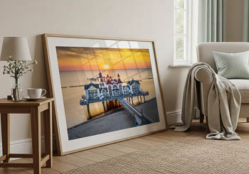 Wandbild | Sonnenaufgang an der Seebrücke Sellin