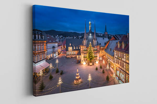 Canvas - Market square and Town Hall of Wernigerode