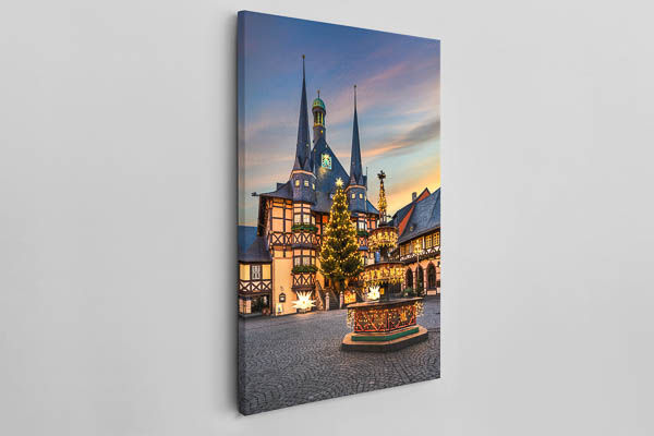 Leinwand | Rathaus von Wernigerode zur Weihnachtszeit
