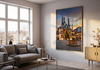 Wall Art | Town Hall of Wernigerode during Christmas