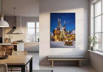 Wall Art | Town Hall of Wernigerode during winter