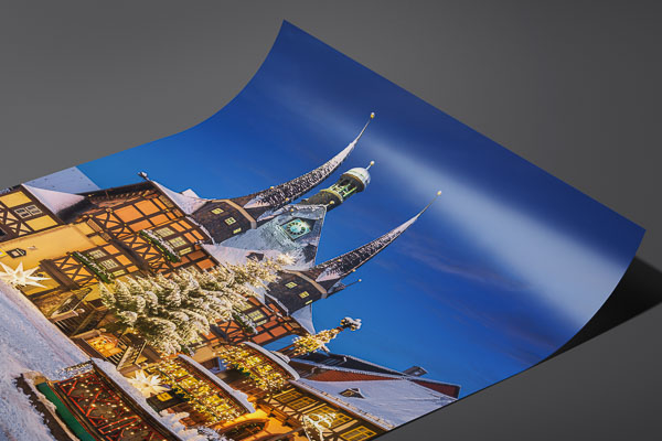 Fine Art Print | Town Hall of Wernigerode during winter