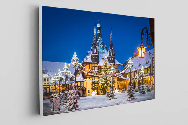 Canvas - Town Hall of Wernigerode during winter