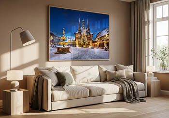 Wall Art | Town Hall of Wernigerode during winter