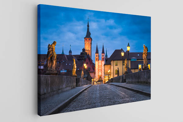 Leinwand | Altstadt von Würzburg bei Nacht