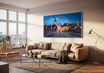 Wandbild | Altstadt von Würzburg bei Nacht