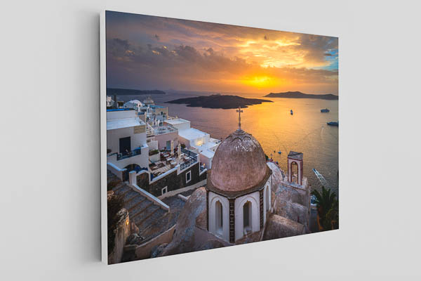 Canvas | Sunset on Santorini in Greece
